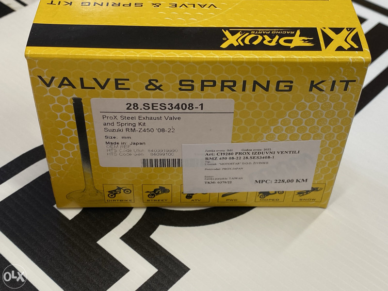 Ventili Suzuki RMZ Prox RMZ450 Izduvni