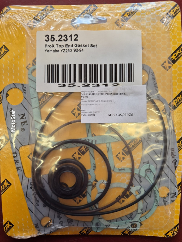 Dihtung Dihtunzi Yamaha YZ 250 92-94