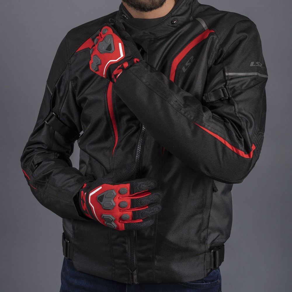 JAKNA ZA MOTOR LS2 SEPANG JACKET BLACK RED GRAY (M,XL)