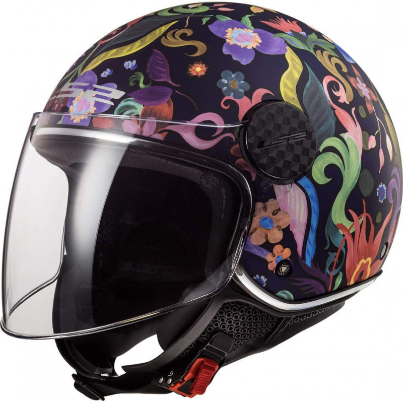 KACIGA LS2 OF 558 BLOOM BLUE PINK (M)