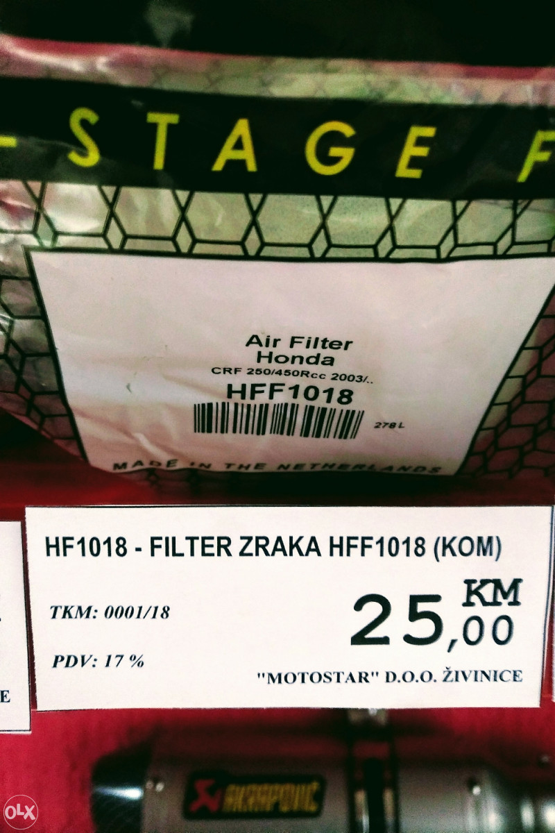 Filter zraka Honda CRF250 CRF450 CRF 250 450