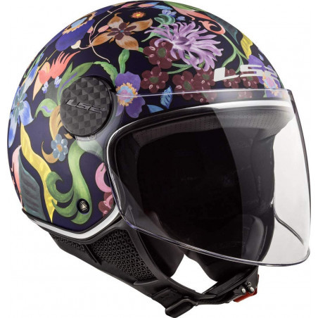 KACIGA LS2 OF 558 BLOOM BLUE PINK (M)
