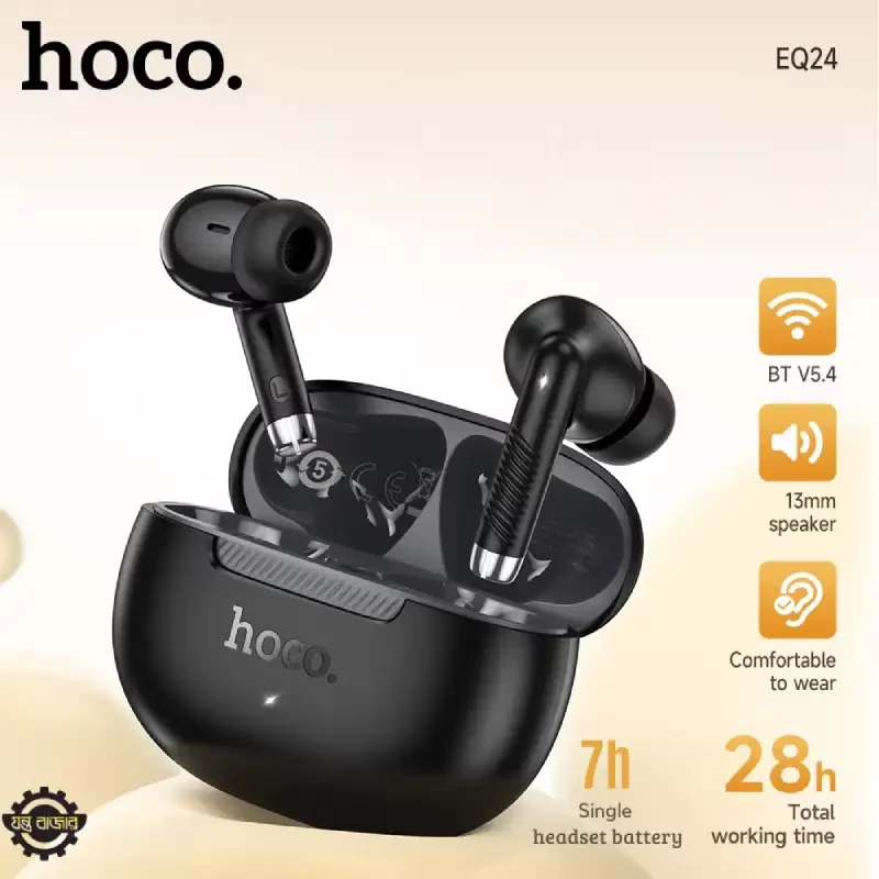 BLUETOOTH SLUŠALICE HOCO ESTRELLA EQ24 BLACK WHITE GOLD