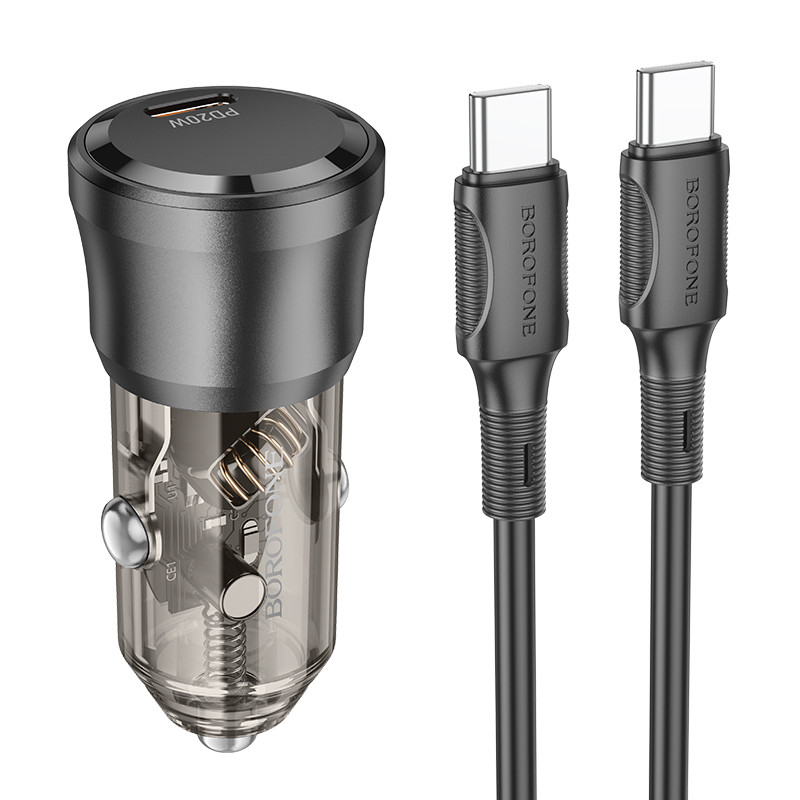 BOROFONE BZ24 auto punjač 2u1 Type-C 20W SUPER FAST BRZI