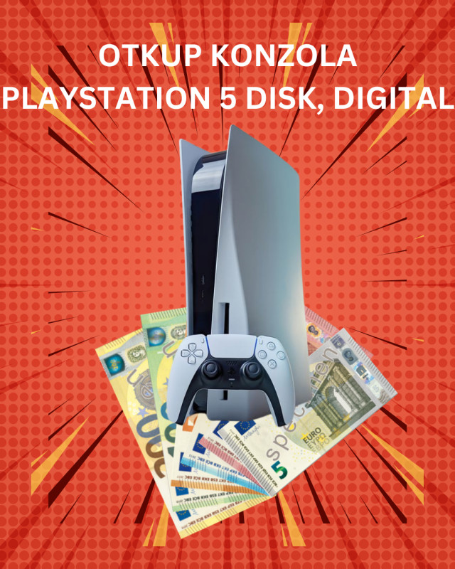 KUPUJEM OTKUP KONZOLA PS5 PLAYSTATION PLAY STATION 5 PRO NOVO