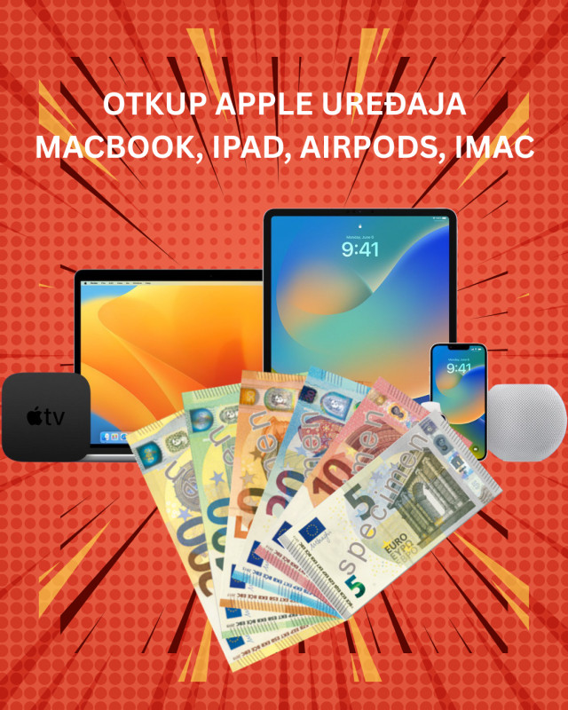 OTKUP APPLE MACBOOK, IPAD, AIRPODS, IMAC M1 M2 M3 M4 AIR PRO