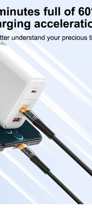 PZX P69E Adapter PD 67W 2x USB-C + 1x UBS-A 3u1 FAST BRZI