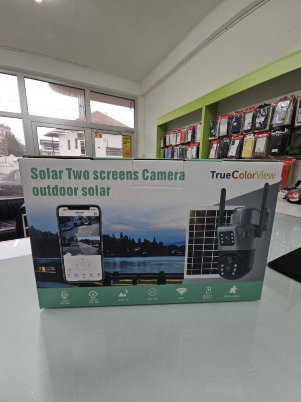Solarna vanjska kamera-(2 kamere u 1)
