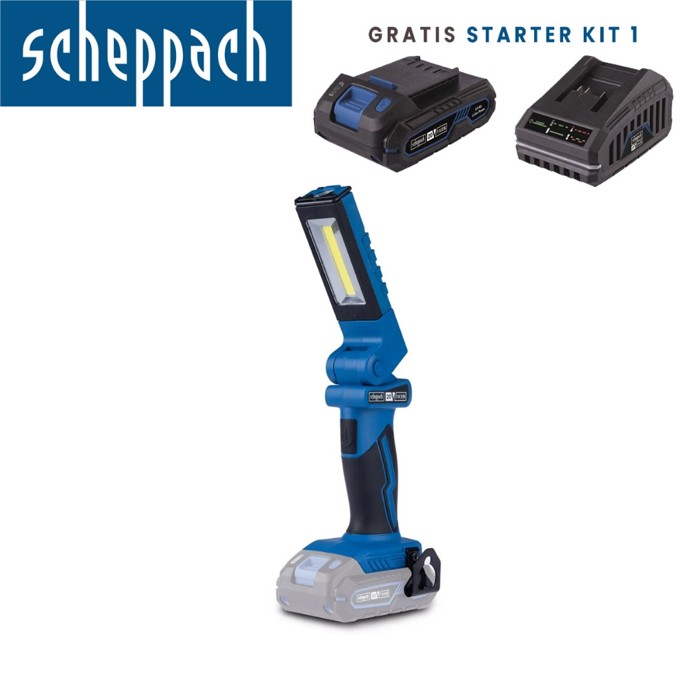 Aku ručna baterijska lampa Scheppach C-WL20-XS2 20V 300lm IXES sa
