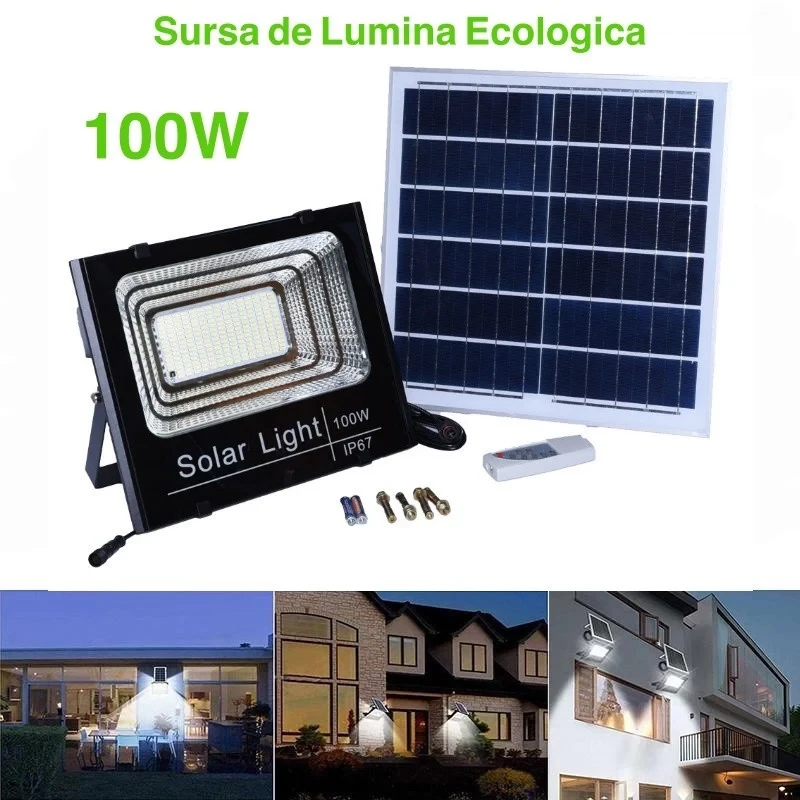 Solarni Reflektor 100w Ip66 C/Daljinski upravljač
