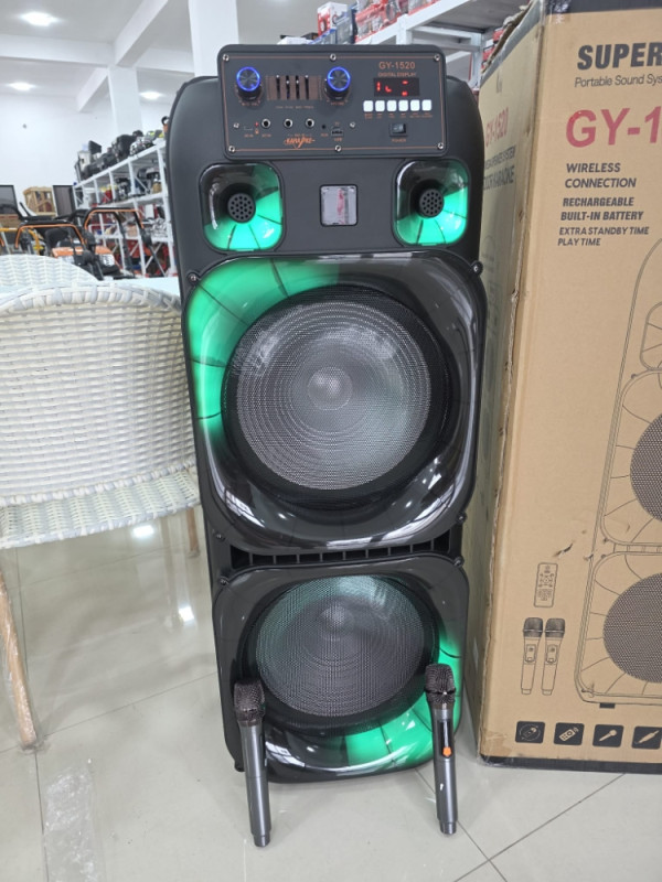 BLUETOOTH ZVUCNIK MEIRENDE GY-1520 2 MIKROFONA 2X15 INC