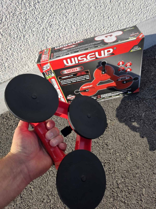 VAKUM DRZAC NOSAC ZA STAKLO KERAMIKU 120MM WISEUP GERMANY