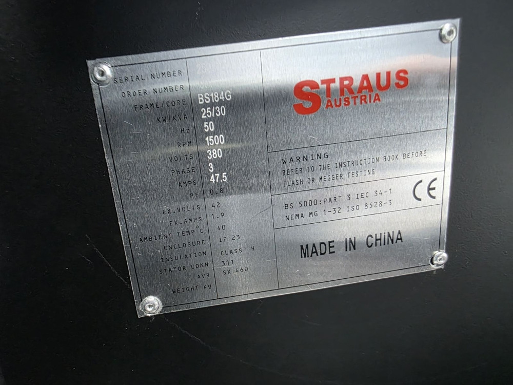 AGREGAT ZA STRUJU 25KW 25 KW 30KVA STRAUS AUSTRIA