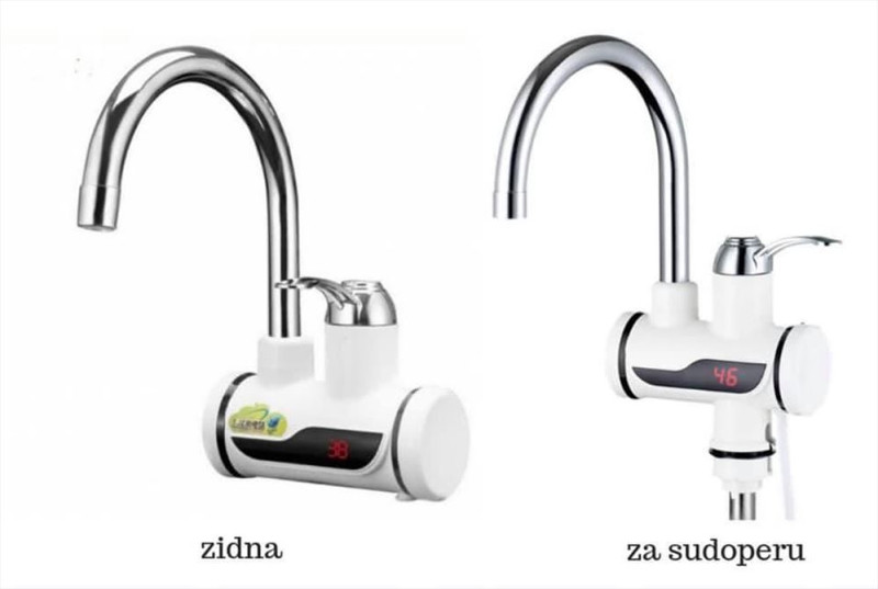Cesma digitalna instant usadna za brzo zagrijava ZIDNA
