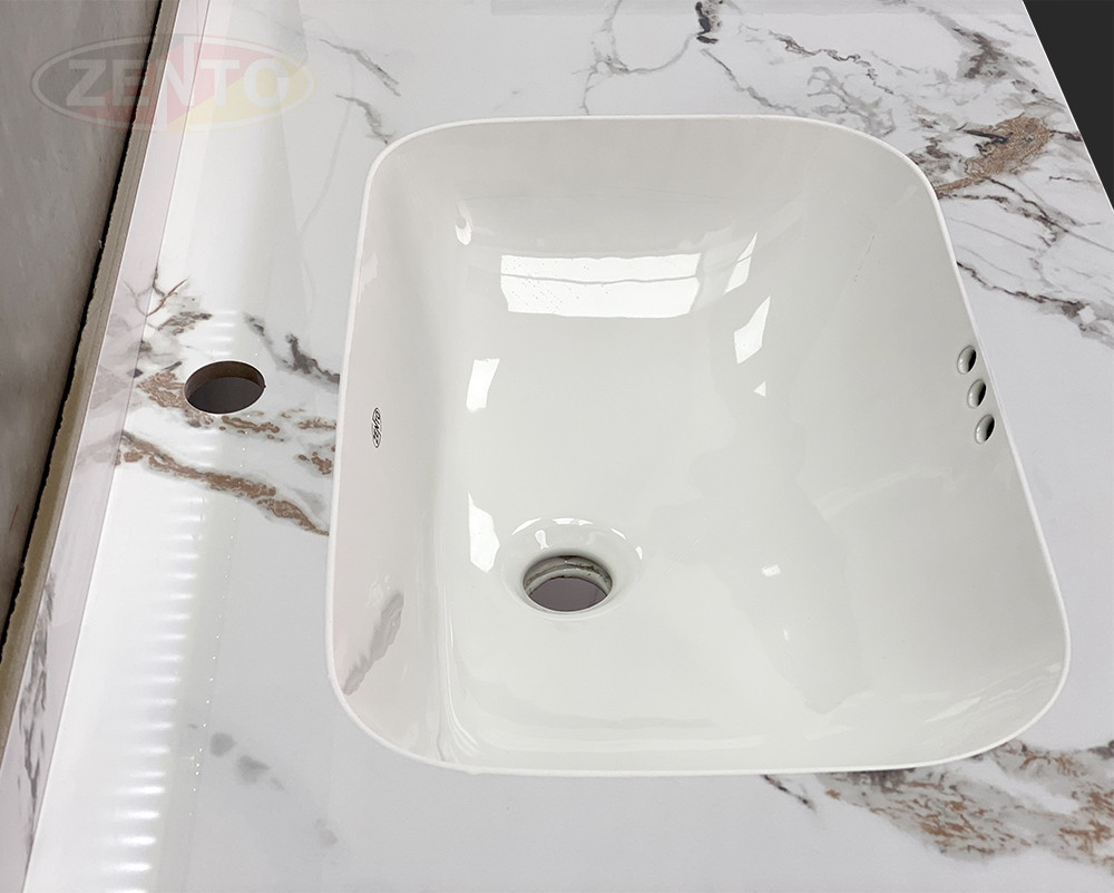 Set lavabo umivaonik kamena ploča polica i LED ogledalo