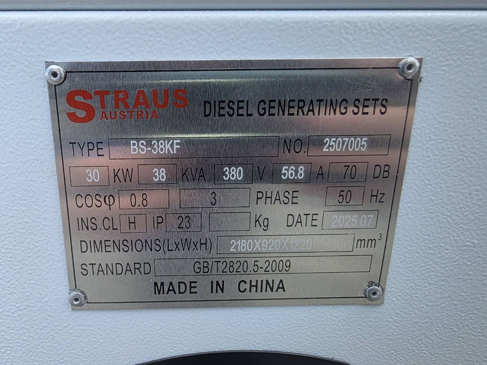 AGREGAT ZA STRUJU 30KW 38KVA STRAUS AUSTRIA DIZEL 30 KW 38KVA ATS