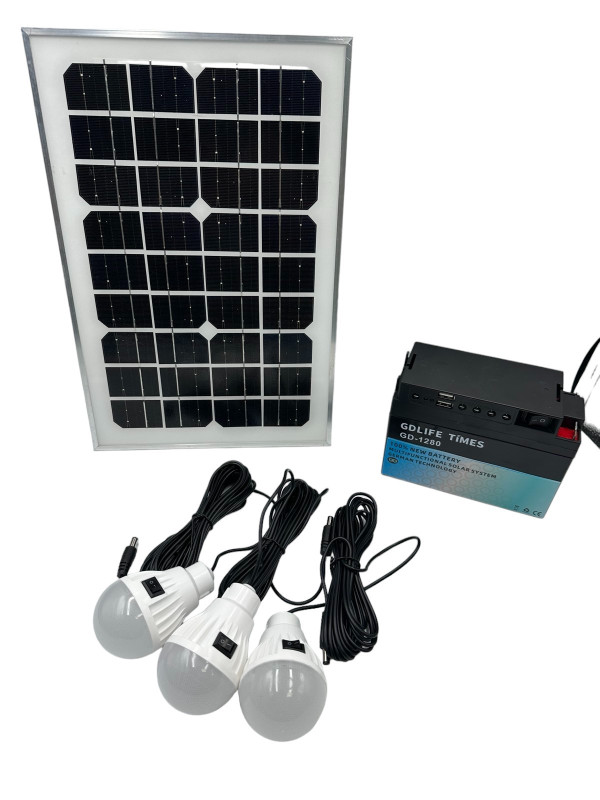 Solarna rasvjete sa 3 LED lampe baterija i panelom