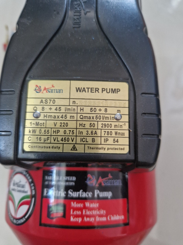 PUMPA ZA VODU VANJSKA ASAMAN 45 m 1 COL