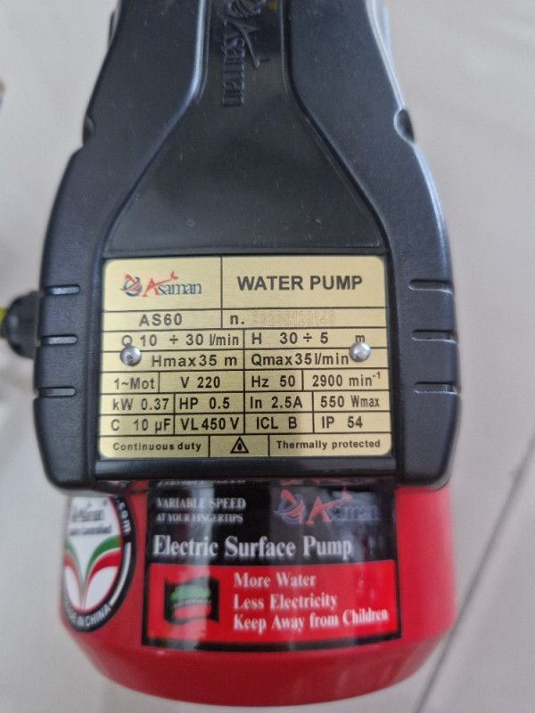 PUMPA ZA VODU ASAMAN VANJSKA 35 M 1 COL