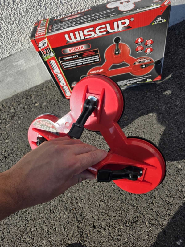VAKUM DRZAC NOSAC ZA STAKLO KERAMIKU 120MM WISEUP GERMANY