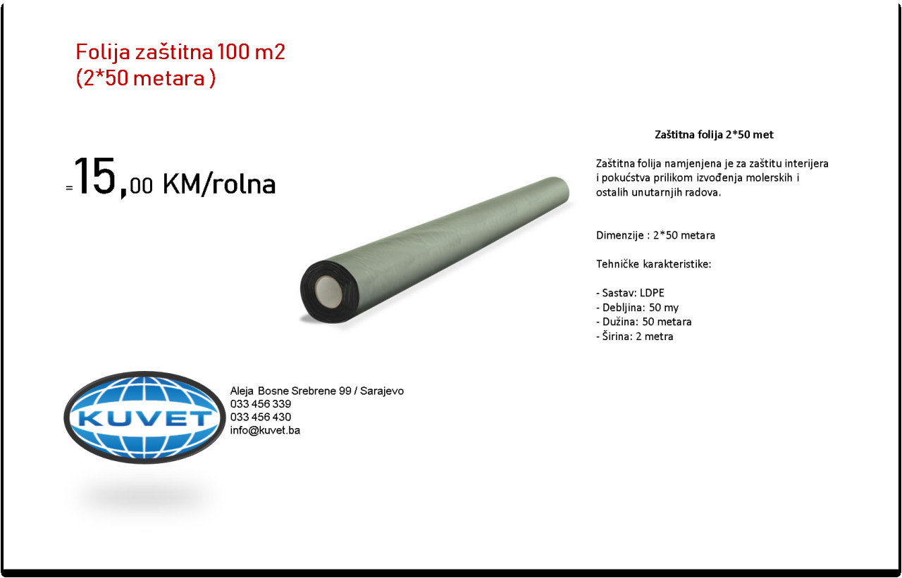 Zaštitna folija 2*50 met