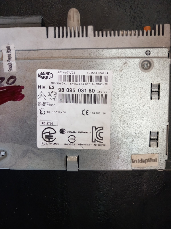 Radio navigacija Peugeot Pezo Citroen 9809503180