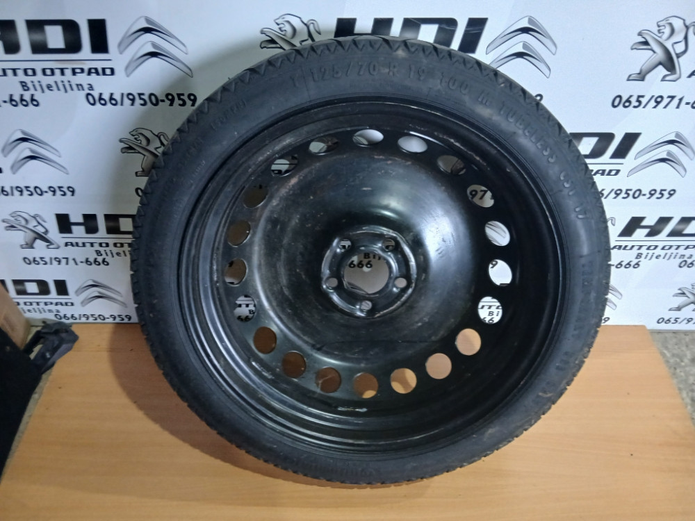 Rezervna guma felga felna tanki gumic Audi 5x112 125 70 R19