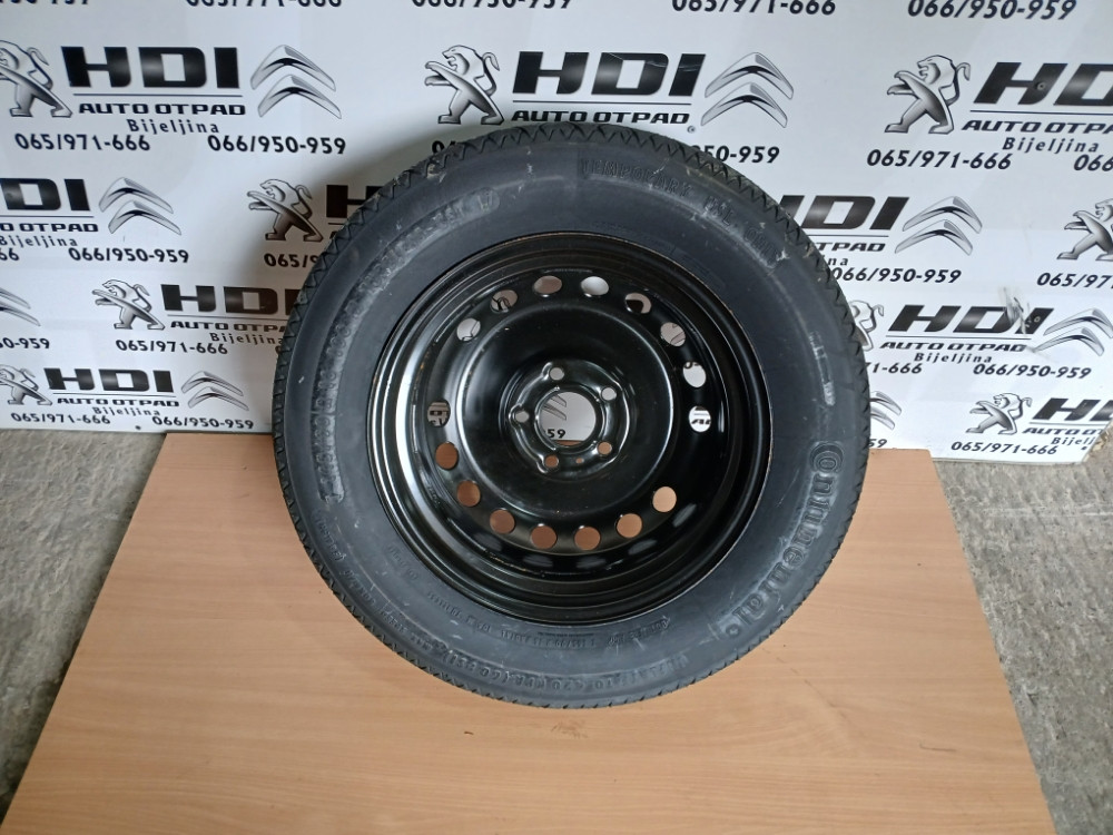 Rezervna guma tanki gumic felga Nissan Nisan 5x114.3 16 cola ET40