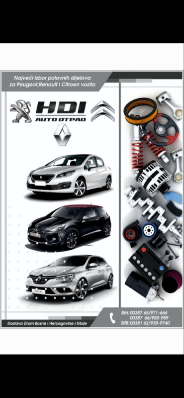 Auto Otpad HDI Peugeot Citroen Renault Pezo Reno dijelovi djelovi
