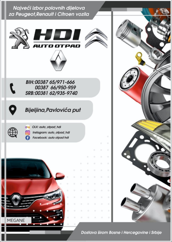 Auto Otpad HDI Peugeot Citroen Renault Pezo Reno dijelovi djelovi