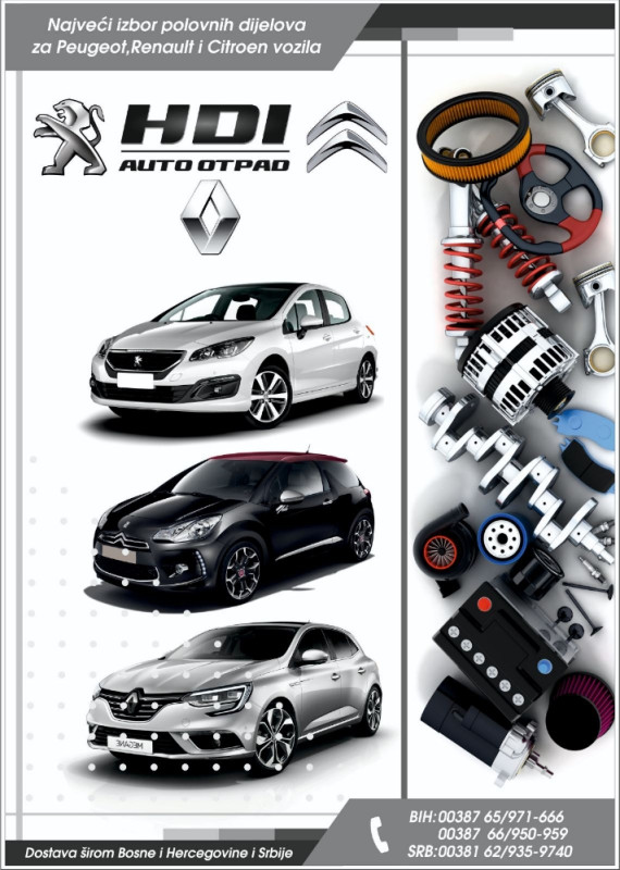 Auto Otpad HDI Peugeot Citroen Renault Pezo Reno dijelovi djelovi
