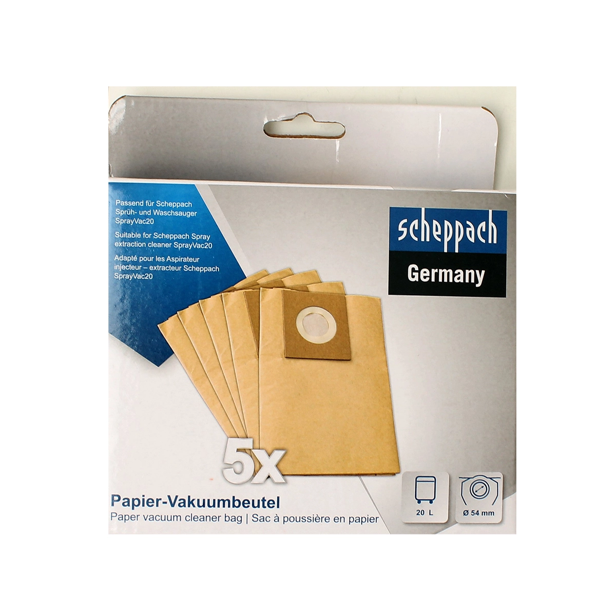 Scheppach papirna filter vrećica za SPRAYVAC 20 (5 kom)