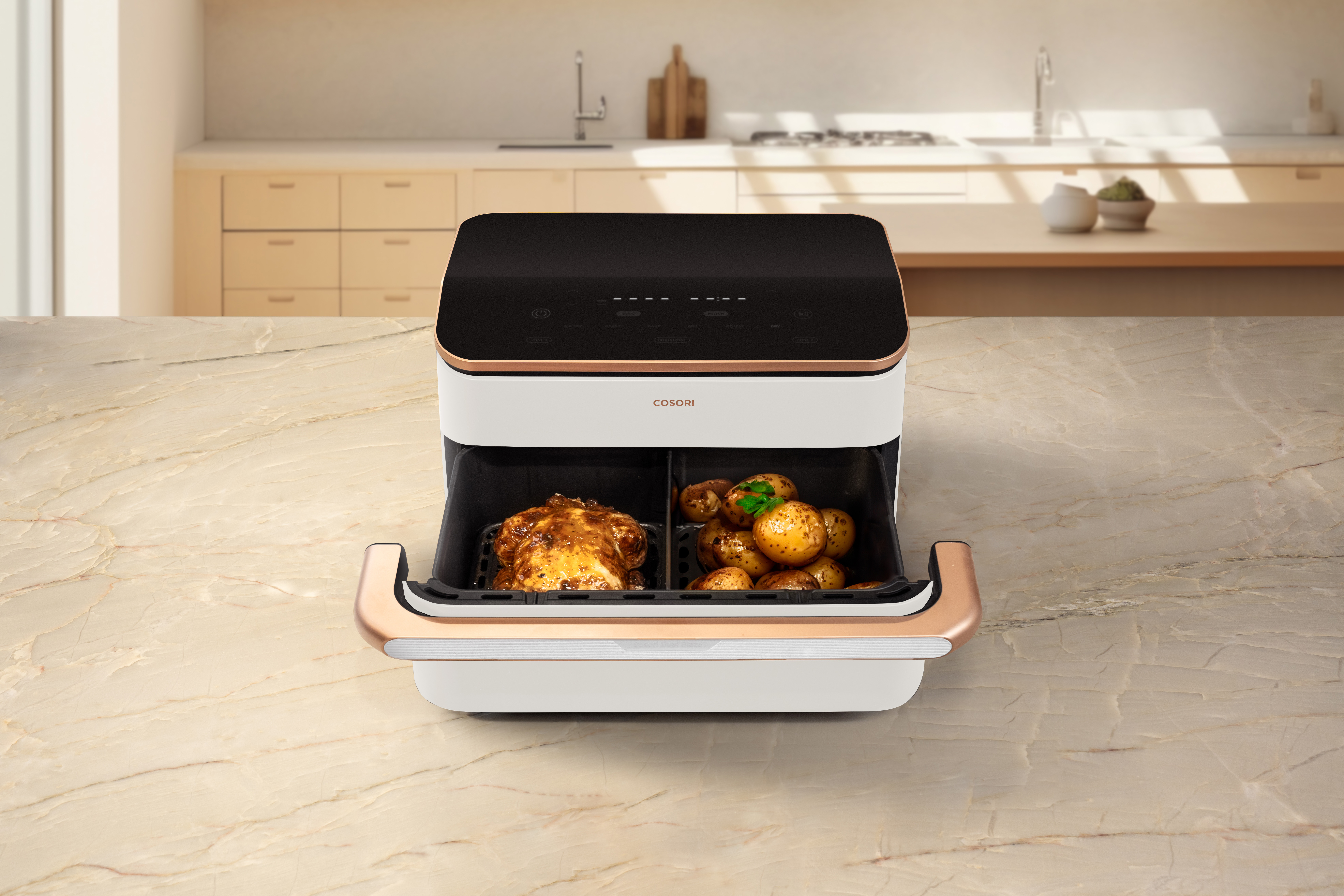 Friteza na vrući zrak COSORI Dual Blaze Twinfry™ 10-Litre Air Fryer-Bijela