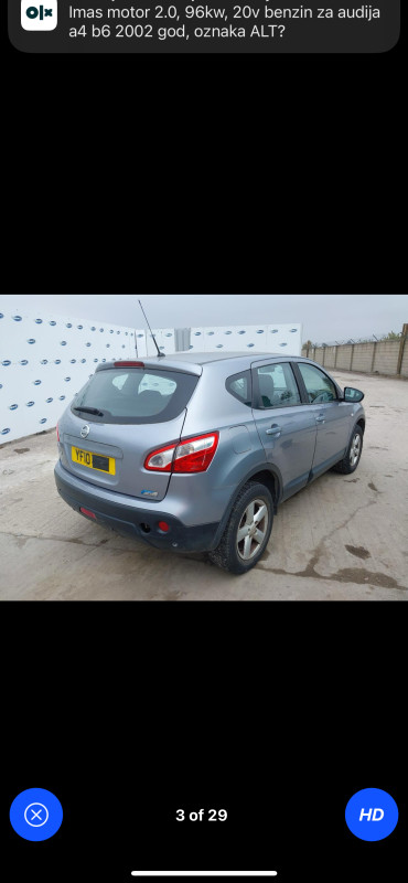 Nissan qashqai dijelovi djelovi 1.5 dci 2012 komplet