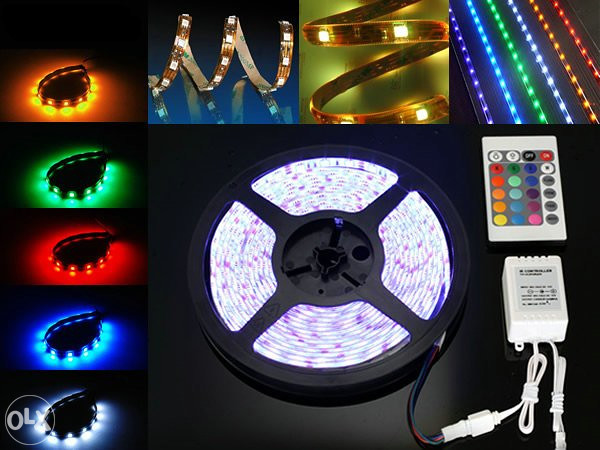 SET LED TRAKA 5m 5050 BLUETOOTH VELIKA DIODA RGB, rasvjeta