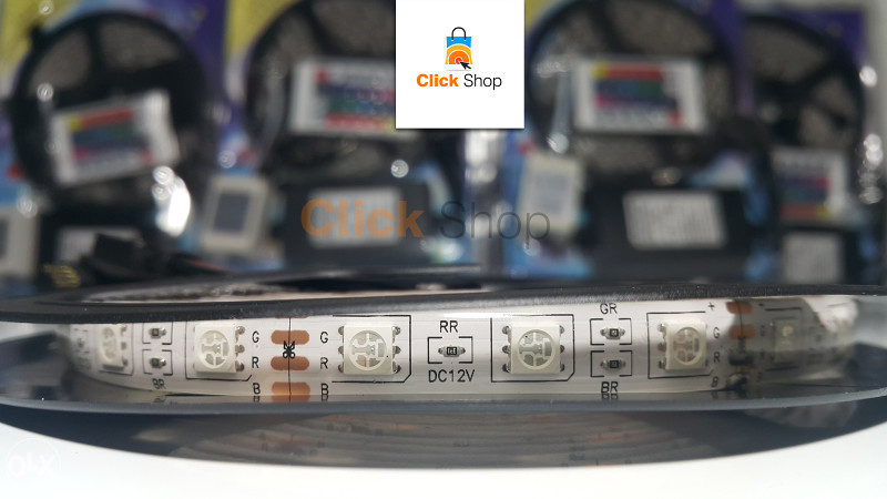 SET LED TRAKA 5m 5050 BLUETOOTH VELIKA DIODA RGB, rasvjeta