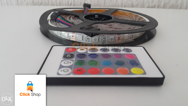 SET LED TRAKA 5m 5050 BLUETOOTH VELIKA DIODA RGB, rasvjeta