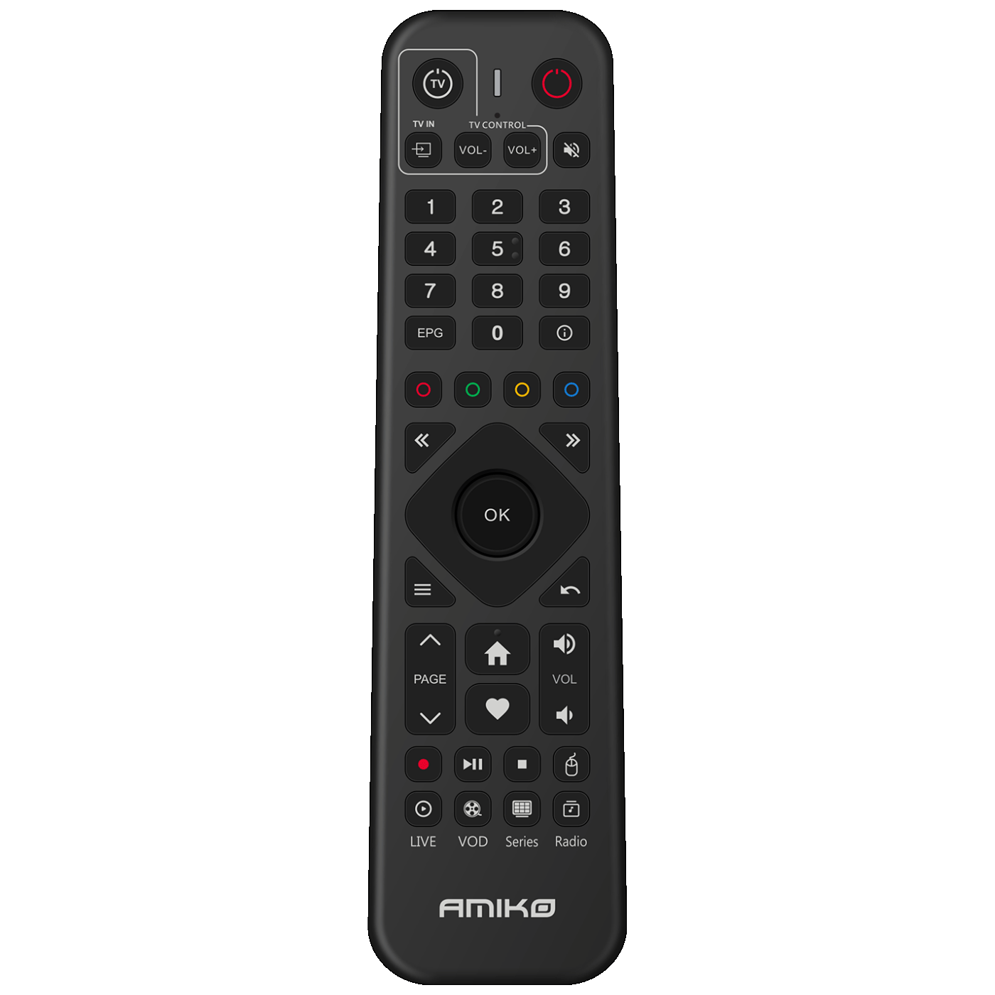 Amiko Daljinski upravljač za Amiko A4/A5/A6/A9 IP Box - Android IR/TV Remote control