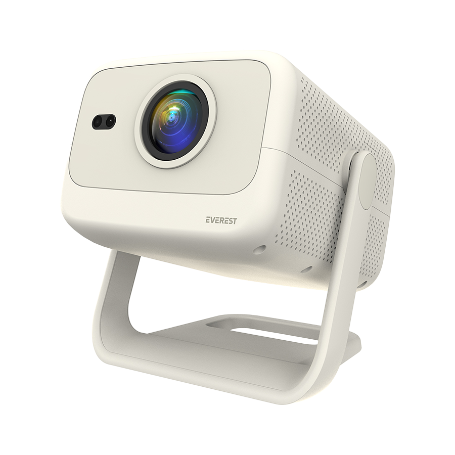 Projektor EVEREST PJ05 Adonis Cream/White Auto Focus 1920*1080P 12,000 Lumens Android 9.0 4K Supported Full HD Projector