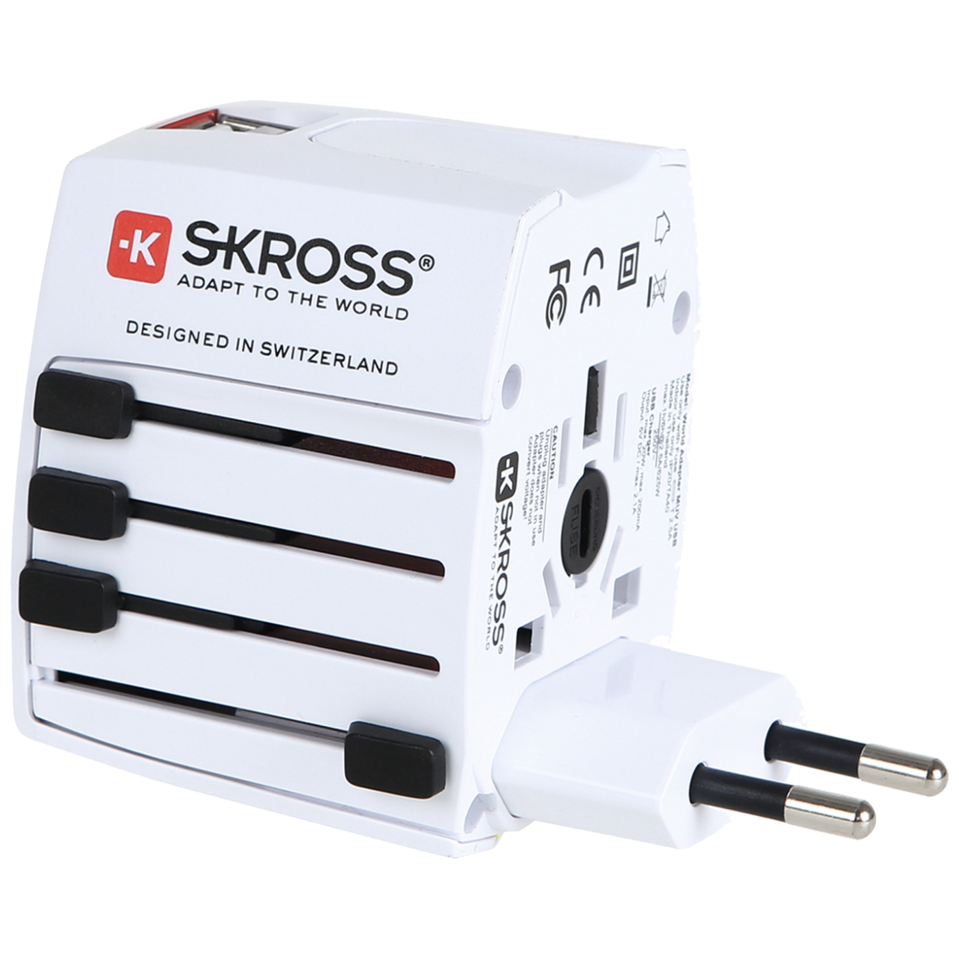 SKROSS Adapter, Putni (Travel), + 2 x USB za punjenje, 2100mAh - 1.302930