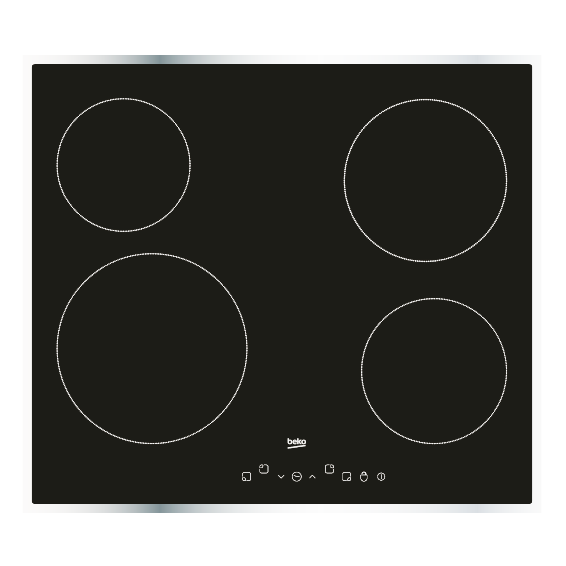 Beko Ugradbena staklokeramička ploča, 6800W, 4 zone - HIC 64401 -1 X