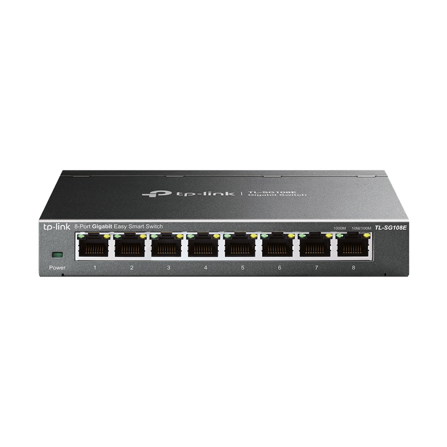 SWITCH TP-Link TL-SG108E 8-portni Gigabit Easy Smart Switch, 8 x 10/100/1000Mbps RJ45 portova, MTU/Port/Tag-based VLAN,
