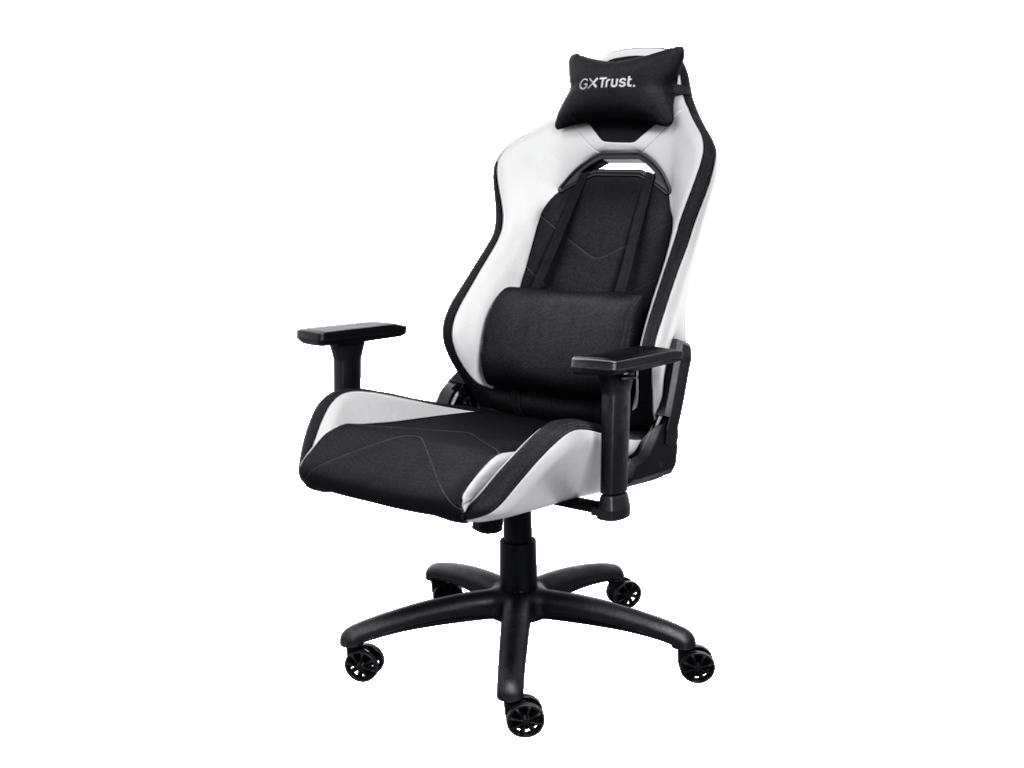 Trust GXT 714W gaming stolica RUYA, crno-bijela, udobna,podesiva, ergonomska, eko materijal