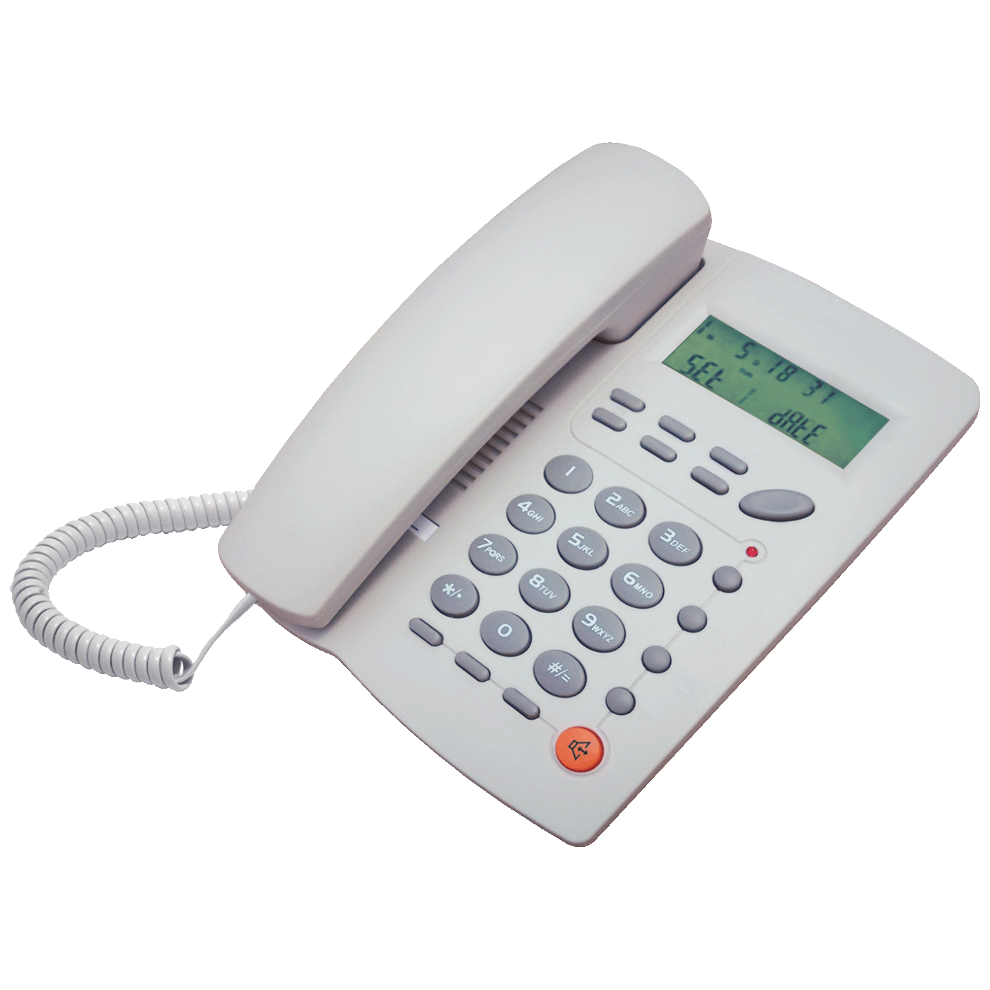 MeanIT Telefon stolni, LCD zaslon, ID broja, handsfree, bijeli - ST-300 White