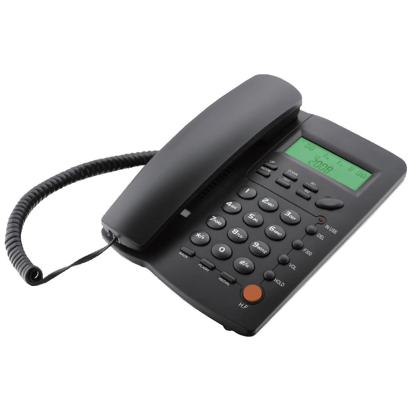 MeanIT Telefon stolni, LCD zaslon, ID broja, handsfree, crna - ST-300 Black