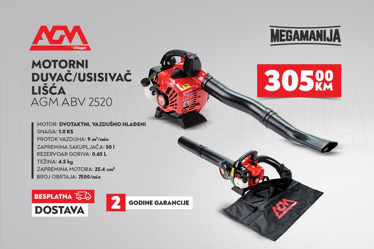 Motorni duvač/usisivač AGM ABV 2520