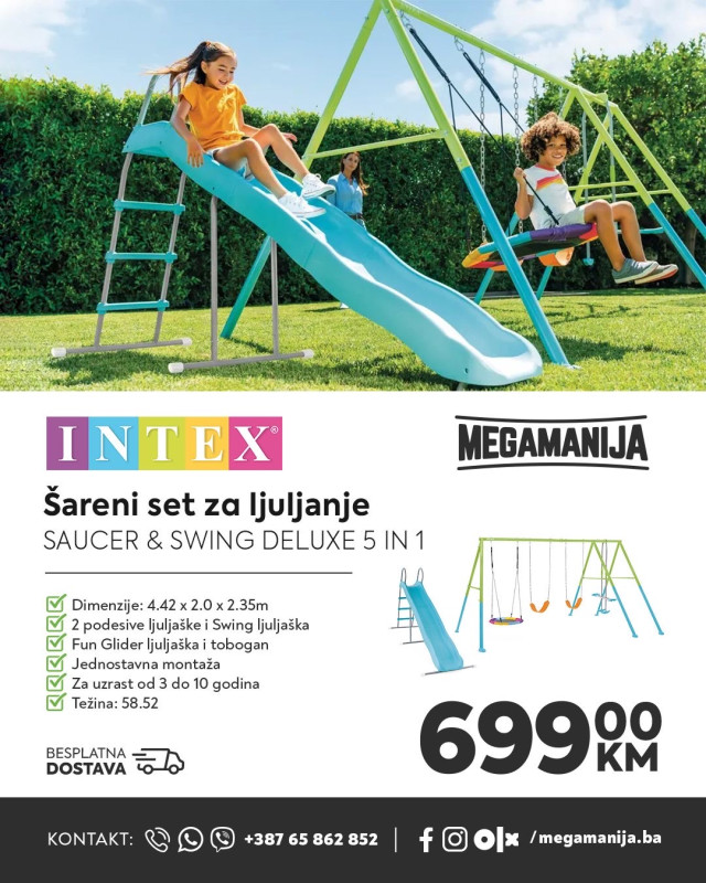 Ljuljaška za djecu Intex 5 u 1 set