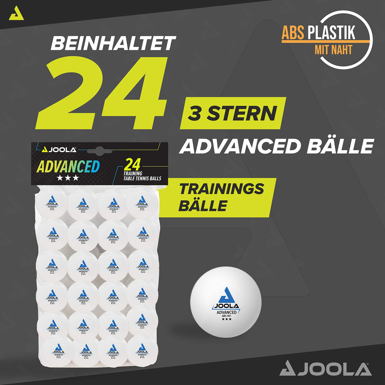 JOOLA 40 + *** 24 kom Loptice Stolni Tenis Ping Pong