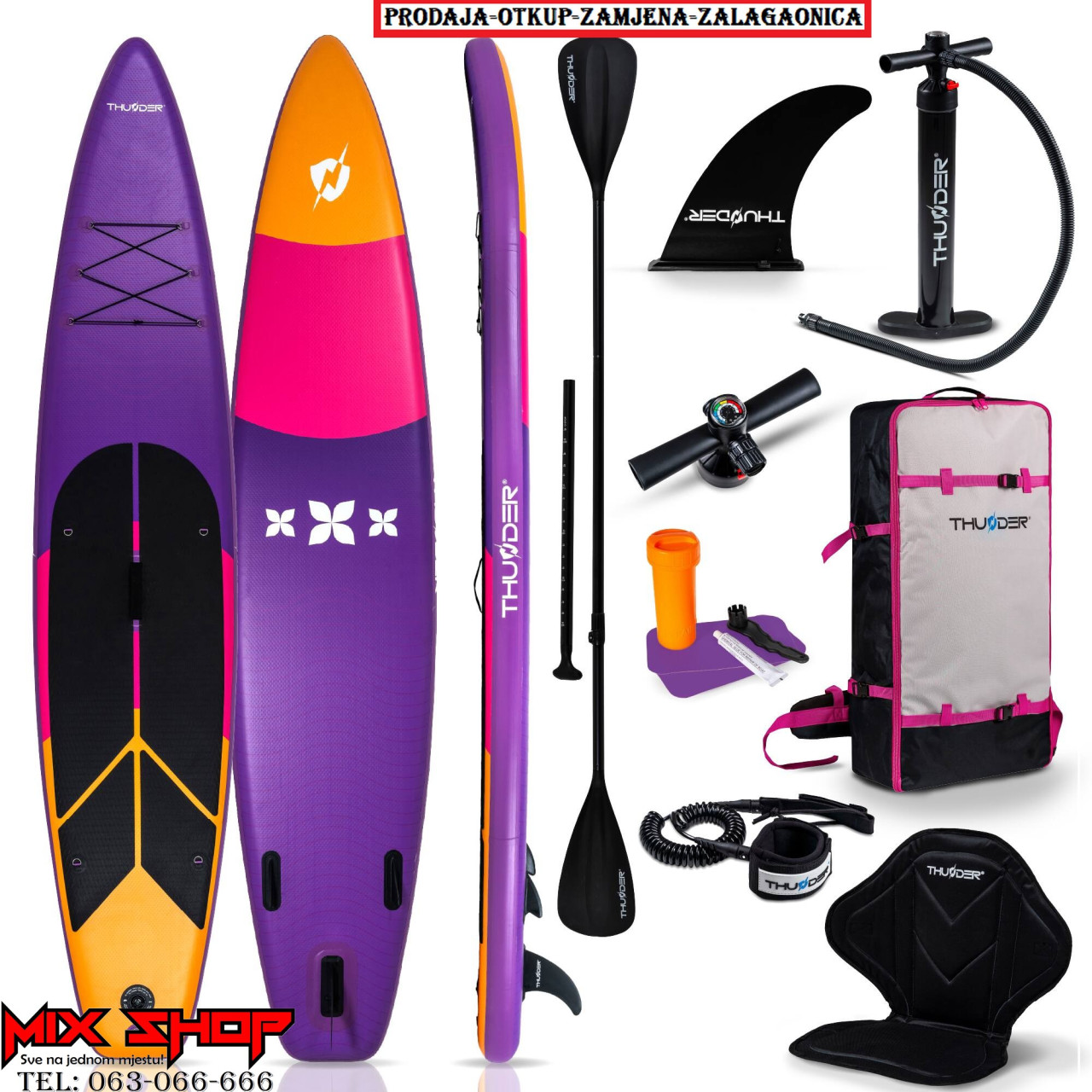THUNDER SUP 365cm daska za surfanje sa sjedalom +OPREMA board