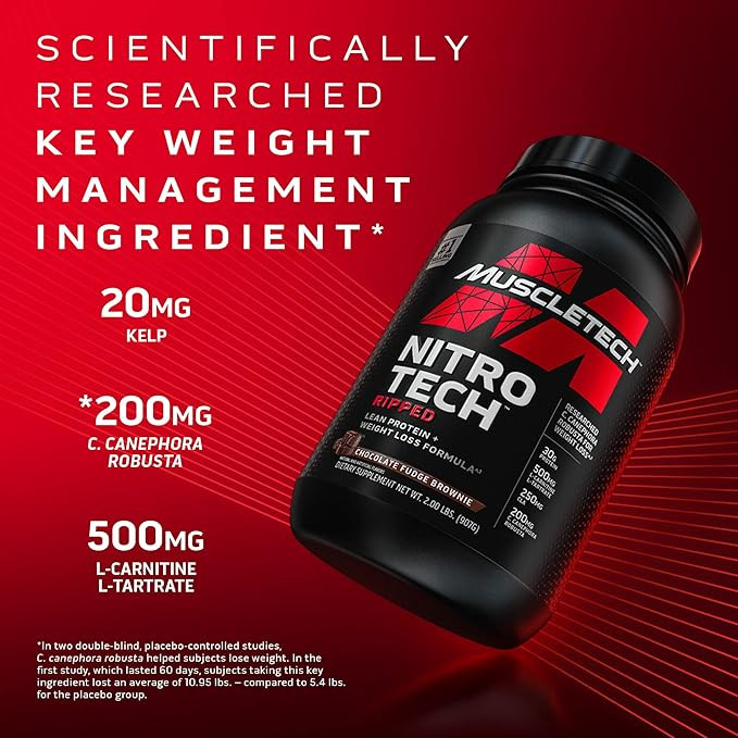 NITRO TECH Ripped Protein 900g Izolat Proteini Isolate Fat Burner